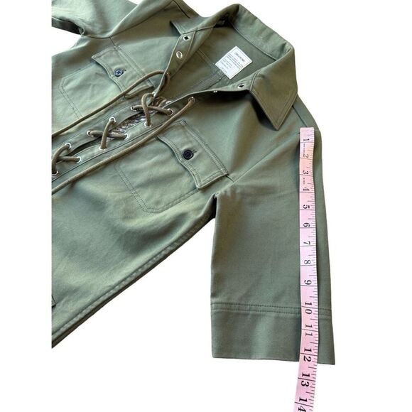 ZADIG & VOLTAIRE Green Military Lace Up Shift Dress With Embroidered Tiger - Picture 12 of 13